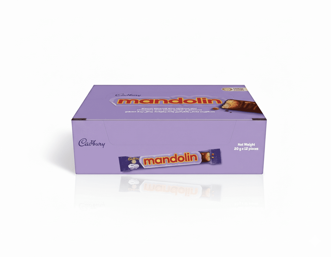 Mandolin Biscuit Covered with Caramel and Chocolate (20g) pack of 12 2 One Dollar Egypt Mandolin Biscuit Covered with Caramel and Chocolate (20g) pack of 12 - Image 2